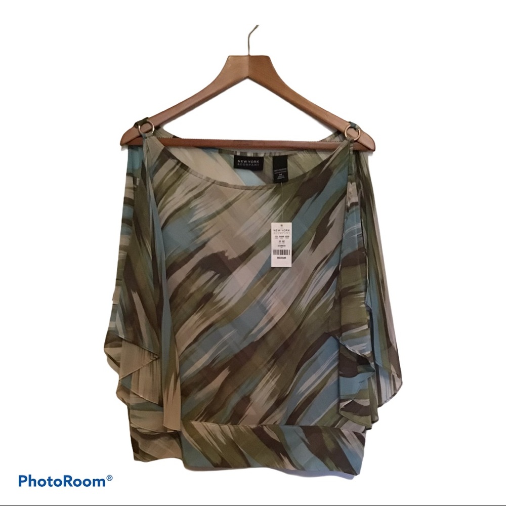 New York & Company Sheer Blouse